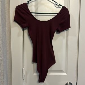 Maroon body suit